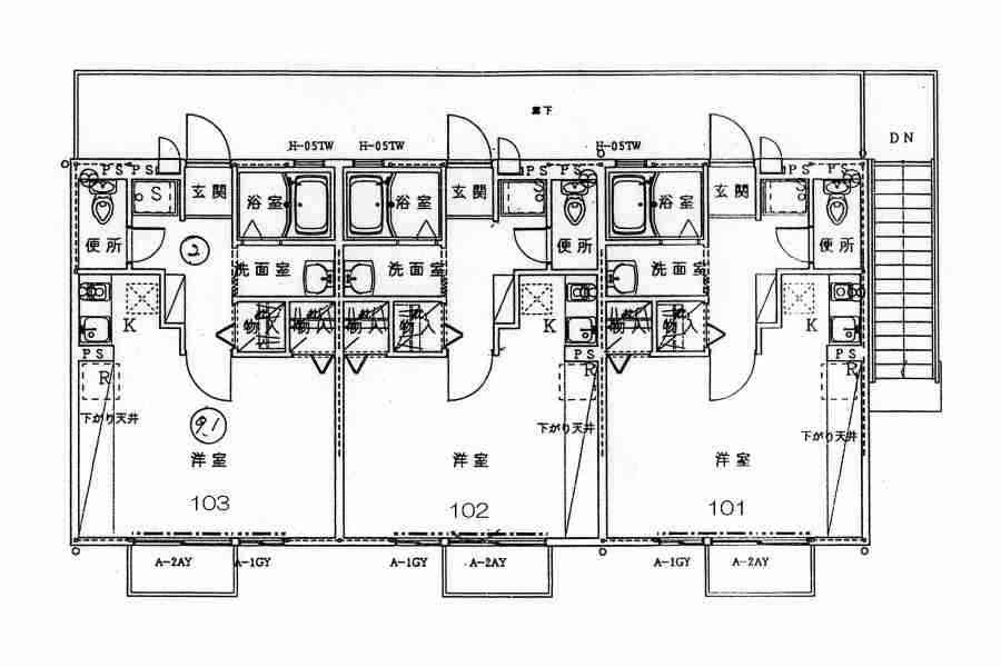 ゼジュール中央B棟　２０２号